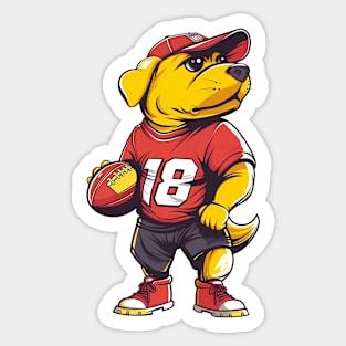 Retriever American Football Player Sticker